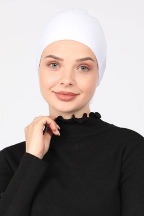 کلاه شنای اسلامی سفید زنانه کد 121196357