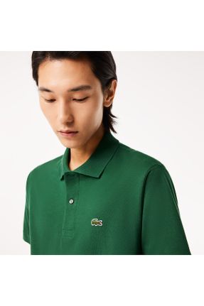 پولوشرت سبز مردانه پنبه (نخی) کلاسیک آستین-کوتاه کد 3070070