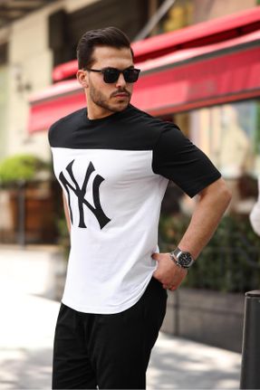 تی شرت مشکی مردانه پنبه - پلی استر رگولار کد 820241523