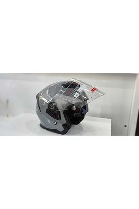کلاه ایمنی موتور سواری طوسی Açık Kasklar JK20 - کد 729584712