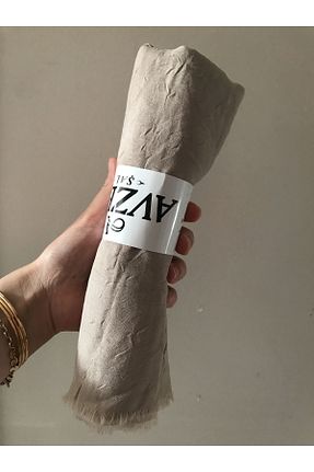 شال قهوه ای زنانه پنبه ای Avzen - کد 736486586