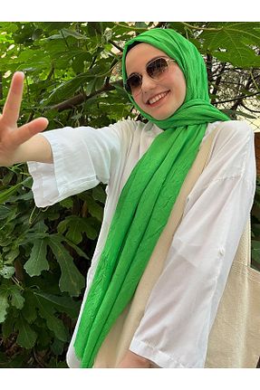شال سبز زنانه پنبه ای şehri şal - کد 453357487