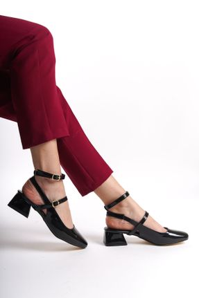 کفش پاشنه بلند کلاسیک مشکی زنانه چرم مصنوعی پاشنه ضخیم پاشنه کوتاه ( 4 - 1 cm ) کد 818693946