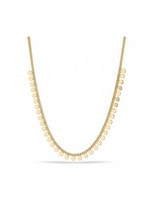 گردنبند نقره طلائی زنانه 14 عیار istanbulbigsale - کد 748039794