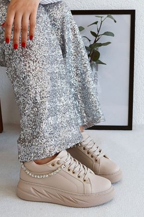 کفش کژوال بژ زنانه چرم مصنوعی POLKA STORE - کد 830562276