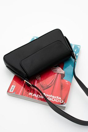 کیف دوشی مشکی زنانه چرم مصنوعی İAMBTŞY - کد 828776174