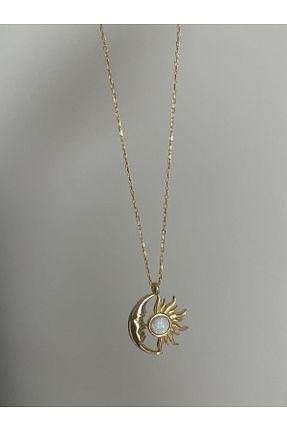گردنبند نقره طلائی زنانه 925 عیار Sade Accessory - کد 772318944
