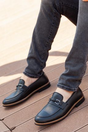 کفش کلاسیک مشکی مردانه چرم مصنوعی پاشنه کوتاه ( 4 - 1 cm ) پاشنه ساده کد 35818458