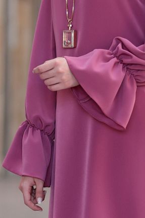 تونیک حجاب صورتی زنانه پنبه پلی استر FUVAL MODA - کد 837015864