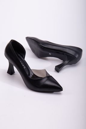 کفش پاشنه بلند کلاسیک مشکی زنانه پاشنه کوتاه ( 4 - 1 cm ) پاشنه ساده کد 671150374