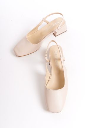 کفش پاشنه بلند کلاسیک بژ زنانه پاشنه متوسط ( 5 - 9 cm ) پاشنه نازک کد 822733154