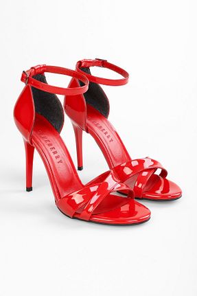 کفش پاشنه بلند کلاسیک قرمز زنانه چرم لاکی Shoeberry - کد 837023222