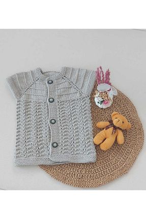 جلیقه طوسی بچه گانه %100 پنبه BEGİN - کد 837025304