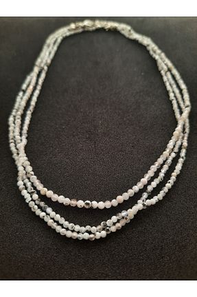گردنبند جواهر سفید زنانه رودیوم Gaia Glow - کد 329424092