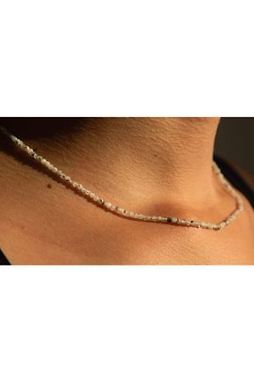 گردنبند جواهر سفید زنانه رودیوم Gaia Glow - کد 329424092