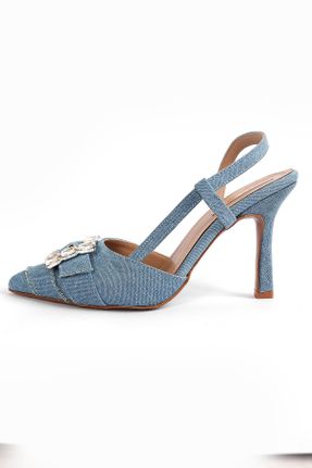 کفش پاشنه بلند کلاسیک آبی زنانه پاشنه نازک پاشنه متوسط ( 5 - 9 cm ) چرم مصنوعی کد 837055065