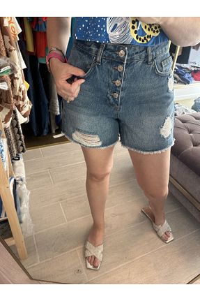 شلوارک و برمودا آبی زنانه جین Dressi - کد 747202966
