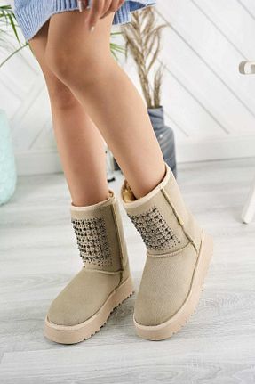 بوت / نیم بوت بژ زنانه جیر tusemmoda - کد 752031906