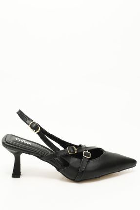 کفش پاشنه بلند کلاسیک مشکی زنانه چرم مصنوعی پاشنه نازک پاشنه کوتاه ( 4 - 1 cm ) کد 802272584