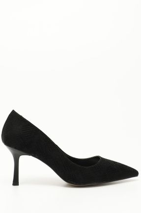 کفش پاشنه بلند کلاسیک مشکی زنانه چرم مصنوعی پاشنه نازک پاشنه کوتاه ( 4 - 1 cm ) کد 809095705