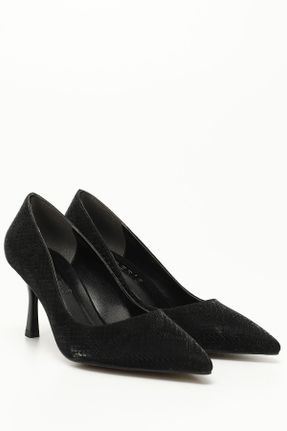 کفش پاشنه بلند کلاسیک مشکی زنانه چرم مصنوعی پاشنه نازک پاشنه کوتاه ( 4 - 1 cm ) کد 809095705