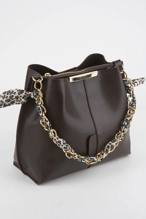 کیف دوشی قهوه ای زنانه چرم مصنوعی Vivaq - کد 382131265