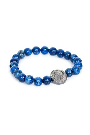 دستبند جواهر آبی زنانه سنگ طبیعی کد 314037512