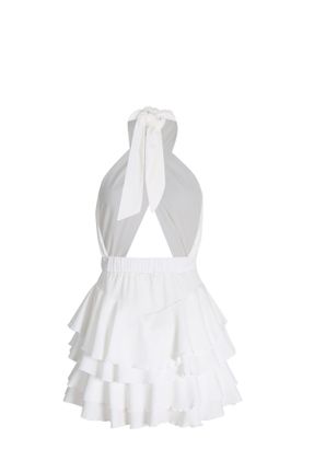 لباس سفید زنانه بافتنی رگولار کد 836520123