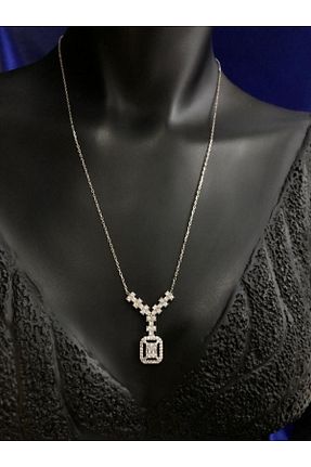 گردنبند نقره سفید زنانه 925 عیار vogutima jewelery&silver by timuçin mavili - کد 697468605