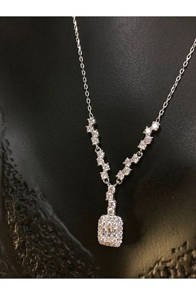 گردنبند نقره سفید زنانه 925 عیار vogutima jewelery&silver by timuçin mavili - کد 692893446