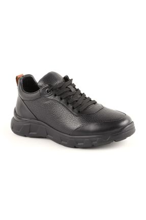 کفش کژوال مشکی مردانه چرم طبیعی پاشنه کوتاه ( 4 - 1 cm ) پاشنه ساده کد 779163937
