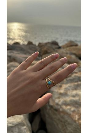 انگشتر استیل (فولاد) سبز زنانه استیل (فولاد) Rüya - کد 830221277