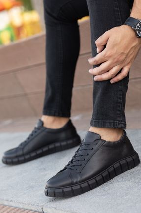 کفش کلاسیک مشکی مردانه چرم طبیعی پاشنه کوتاه ( 4 - 1 cm ) پاشنه ساده کد 764174978