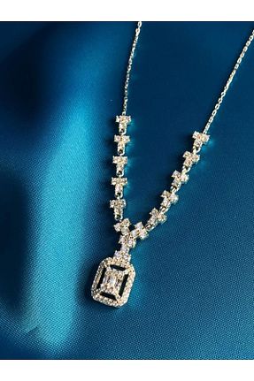 گردنبند نقره سفید زنانه 925 عیار vogutima jewelery&silver by timuçin mavili - کد 635332581