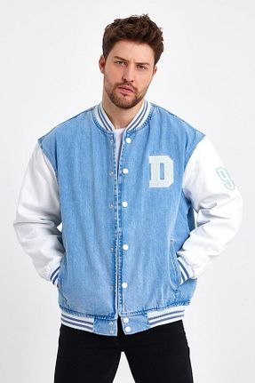 کت آبی مردانه اورسایز DAMGA JEANS - کد 680321814