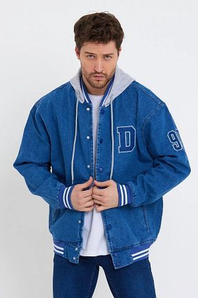 کت آبی مردانه اورسایز DAMGA JEANS - کد 462266720