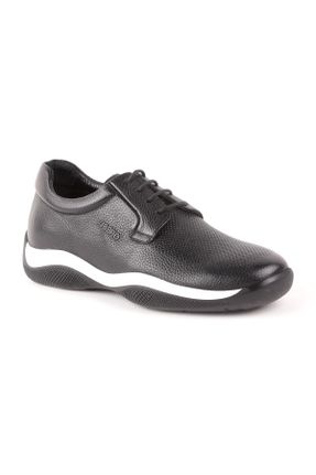 کفش کژوال مشکی مردانه چرم طبیعی پاشنه کوتاه ( 4 - 1 cm ) پاشنه ساده کد 713216497