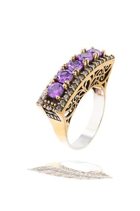 انگشتر نقره رنگی زنانه زیرکن Beyisa - کد 649064115