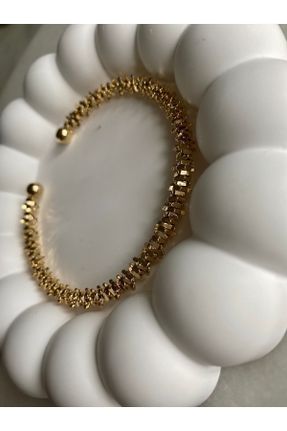 دستبند استیل طلائی زنانه استیل ضد زنگ کد 800741458