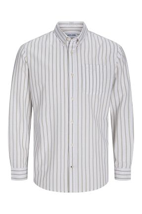 پیراهن طوسی مردانه اسلیم فیت Jack & Jones - کد 837060274