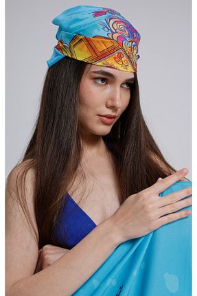 دستمال گردن رنگی زنانه پلی استر nehir eşarp - کد 834020655
