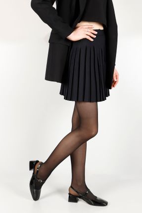 کفش پاشنه بلند کلاسیک مشکی زنانه چرم مصنوعی پاشنه ضخیم پاشنه کوتاه ( 4 - 1 cm ) کد 802272582
