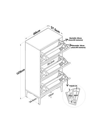 جا کفشی سفید 125 cm 60 cm کد 683894039