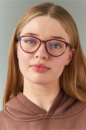 عینک محافظ نور آبی قرمز زنانه UV400 Bilge Karga - کد 796155034