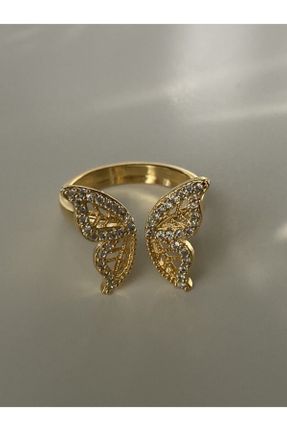 انگشتر جواهر طلائی زنانه روکش طلا کد 139940286