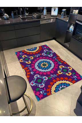 فرش رنگی قابل شستشو Rugs Modern Halı - کد 837167946