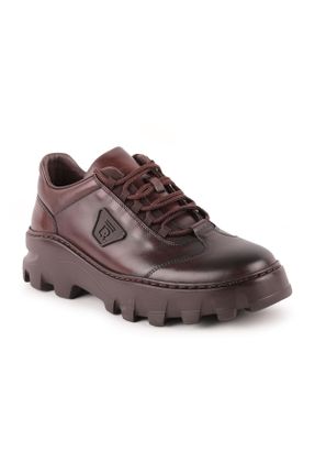 کفش کژوال قهوه ای مردانه چرم طبیعی پاشنه کوتاه ( 4 - 1 cm ) پاشنه ساده کد 784855731