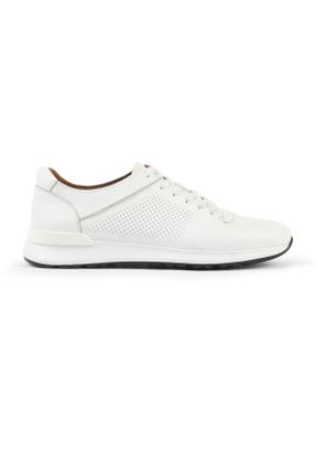 کفش پیاده روی سفید مردانه چرم طبیعی کد 46430398