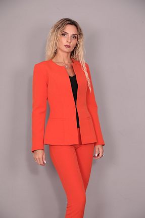 کت نارنجی زنانه Blazer ÖNDER ÖZSOY - کد 759240695