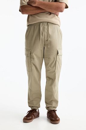 شلوار بژ مردانه پنبه ای Pull & Bear - کد 837325216